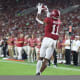 Traeshon Holden scores a touchdown against Vanderbilt